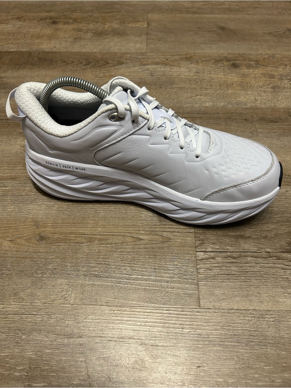 Hoka One One Bondi SR Women's Size 10 White Athletic Sneakers Slip Resistant - Picture 8 of 11